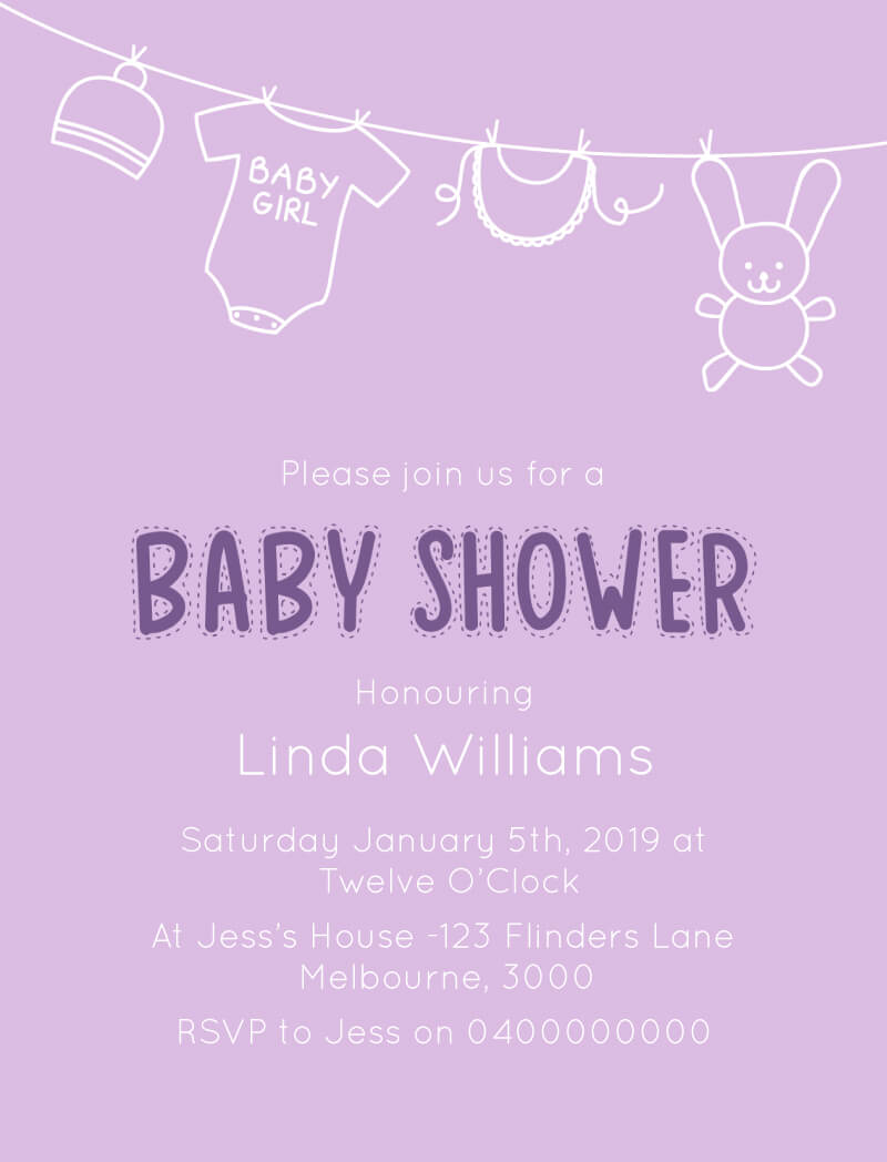 Baby Wash Baby Shower Invitations - Digital Printing design preview