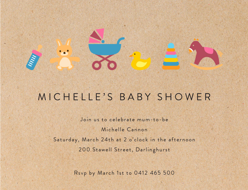 Toy Surprise Baby Shower Invitations - Digital Printing design preview
