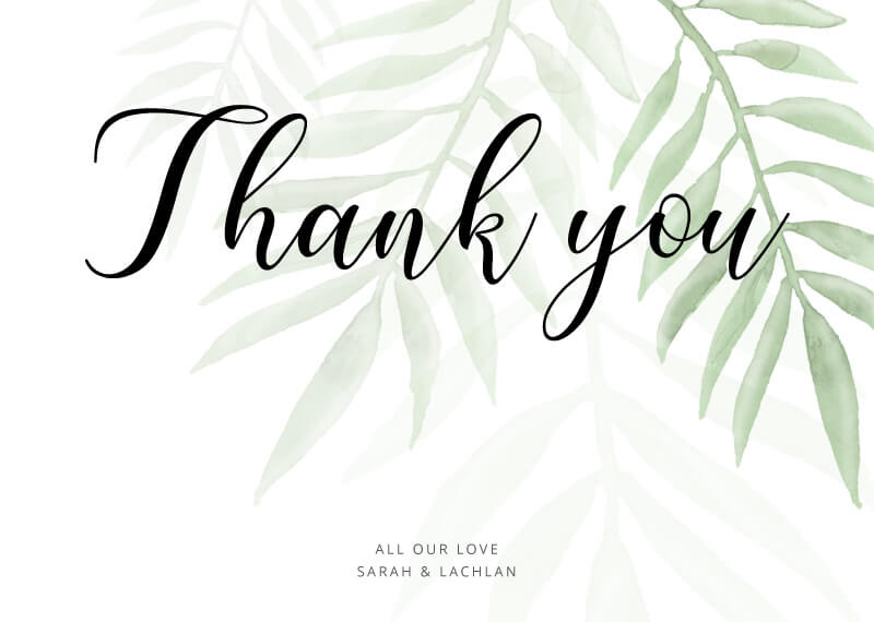 Forest Walk Wedding Thank You Cards - Digital Printing design preview