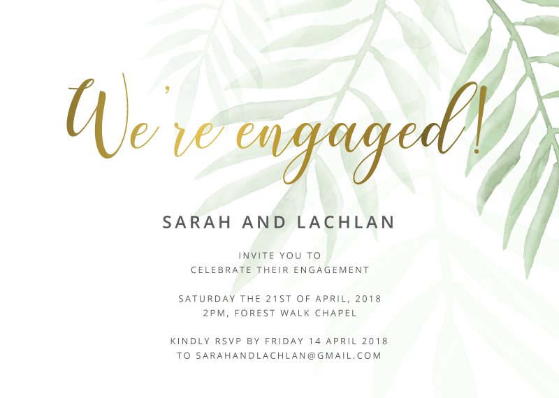 Forest Walk - Engagement Invitations