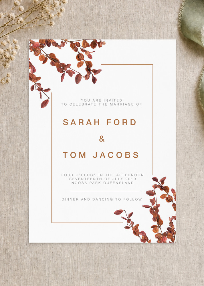 Fall leaves - Wedding Invitations
