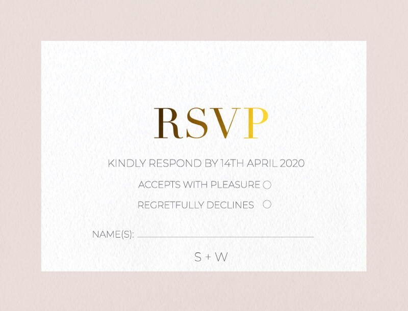 Elegant type - RSVP Cards