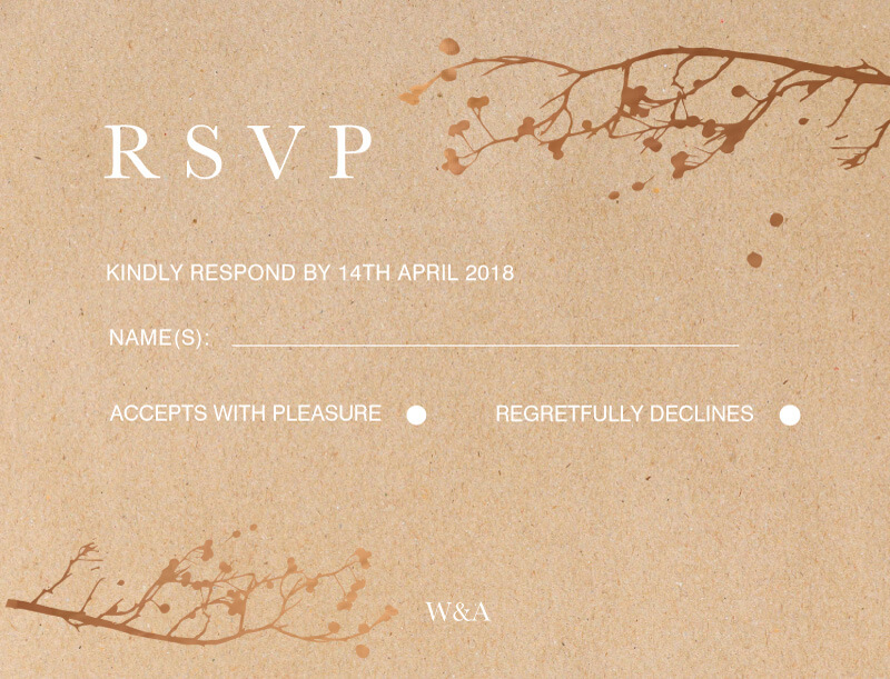 Winter woods - RSVP Cards