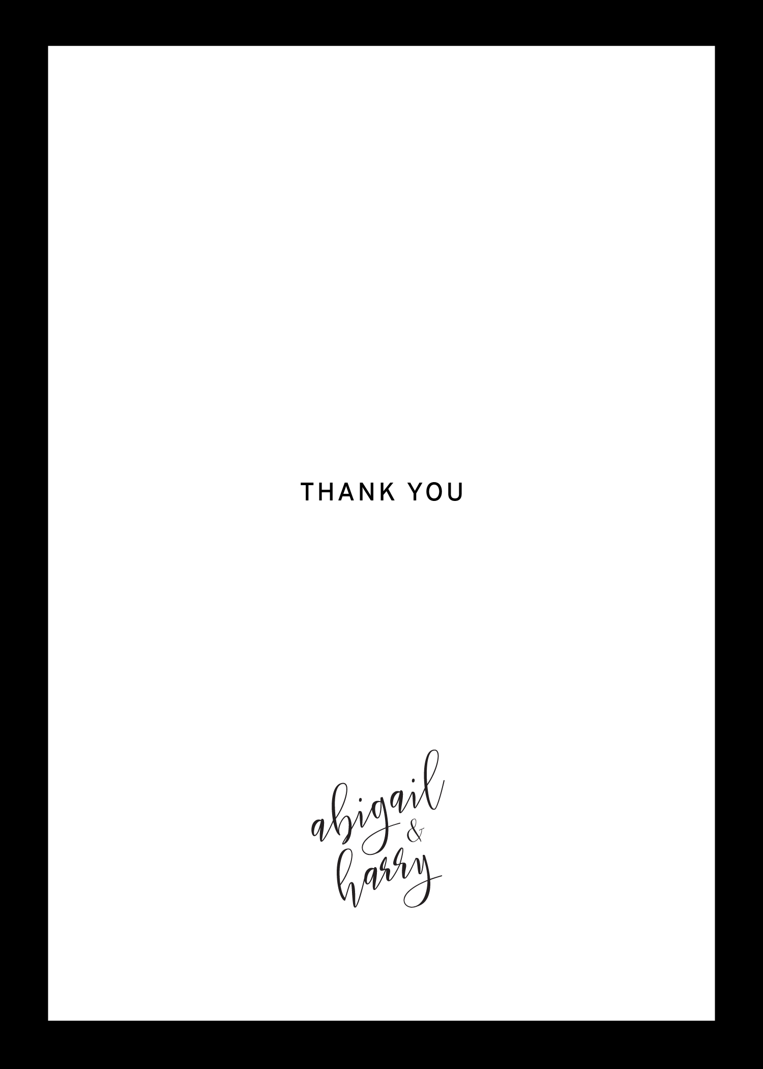 Sleek Border | Digital Printing | Thank You Cards