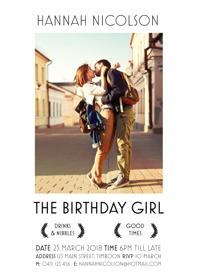 Hollywood Star Birthday Invitations - Digital Printing design preview