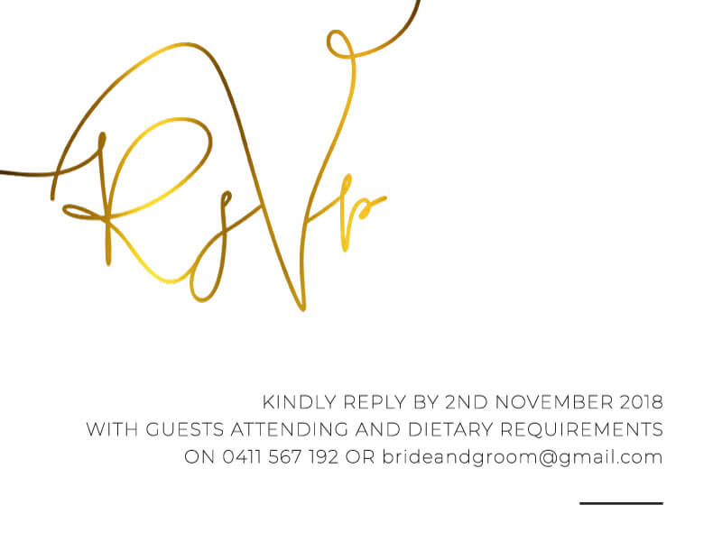 Minimalist Black and White - RSVP Cards