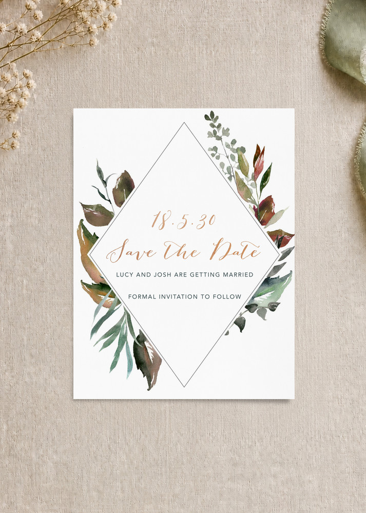 Melaleuca Save The Date - Foil Stamp design preview