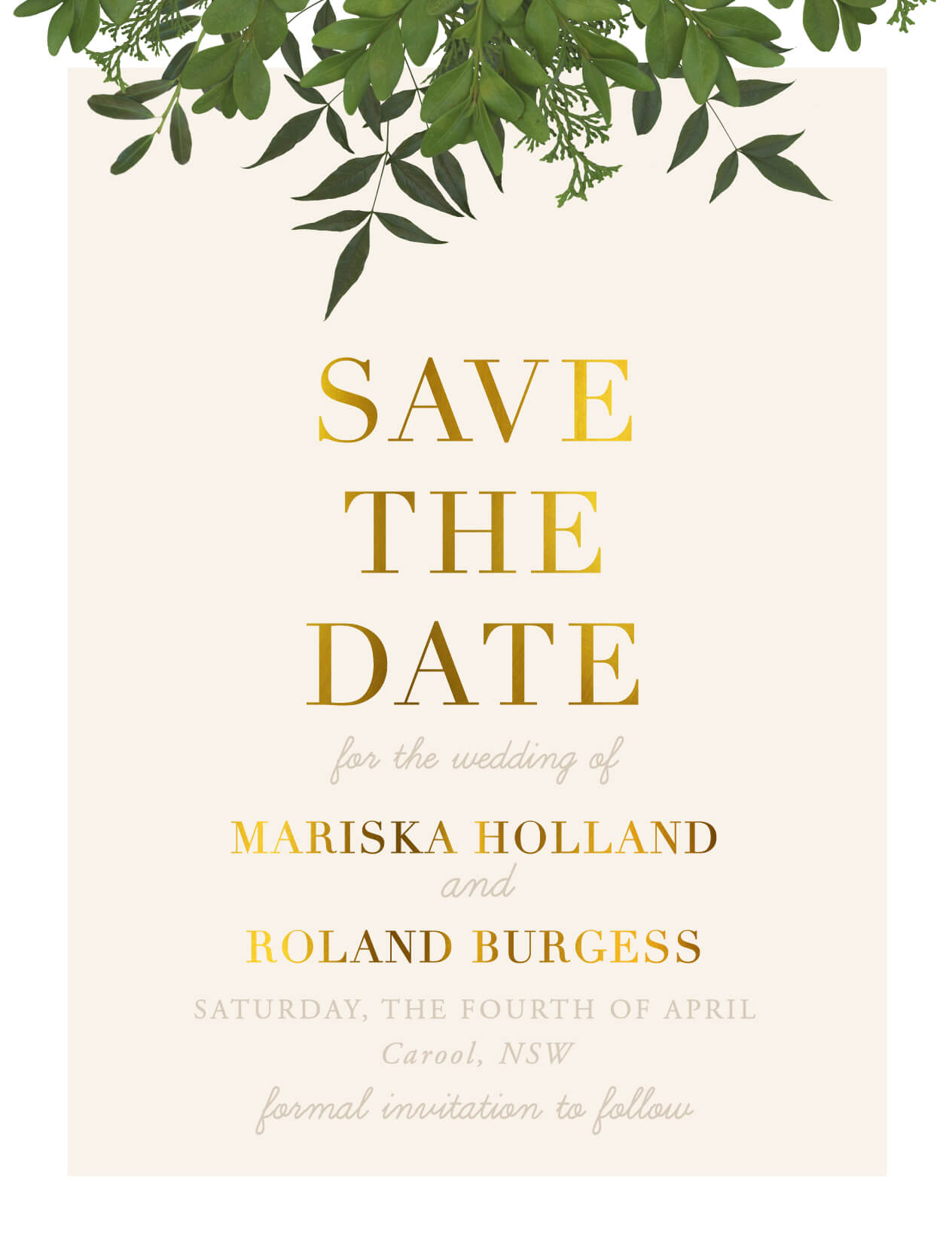 Mod Botanical - Save The Date
