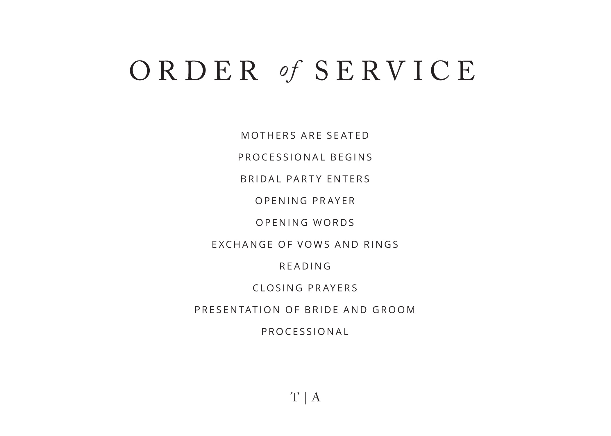 Black And White Wedding Programs - Digital Printing design preview