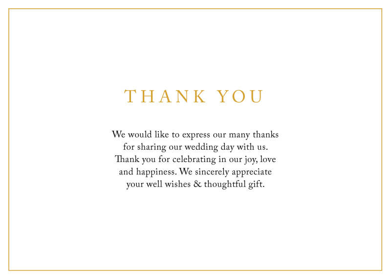 Minimal Foil Wedding Thank You Cards - Foil Stamp design preview
