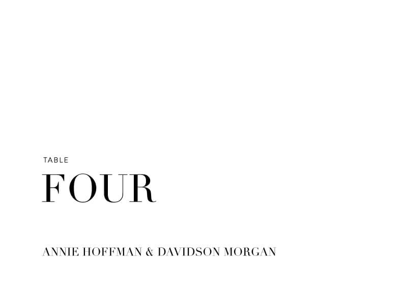 Serif Stroke Table Numbers - Digital Printing design preview