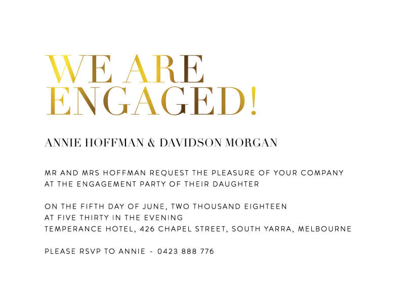 Serif Stroke - Engagement Invitations