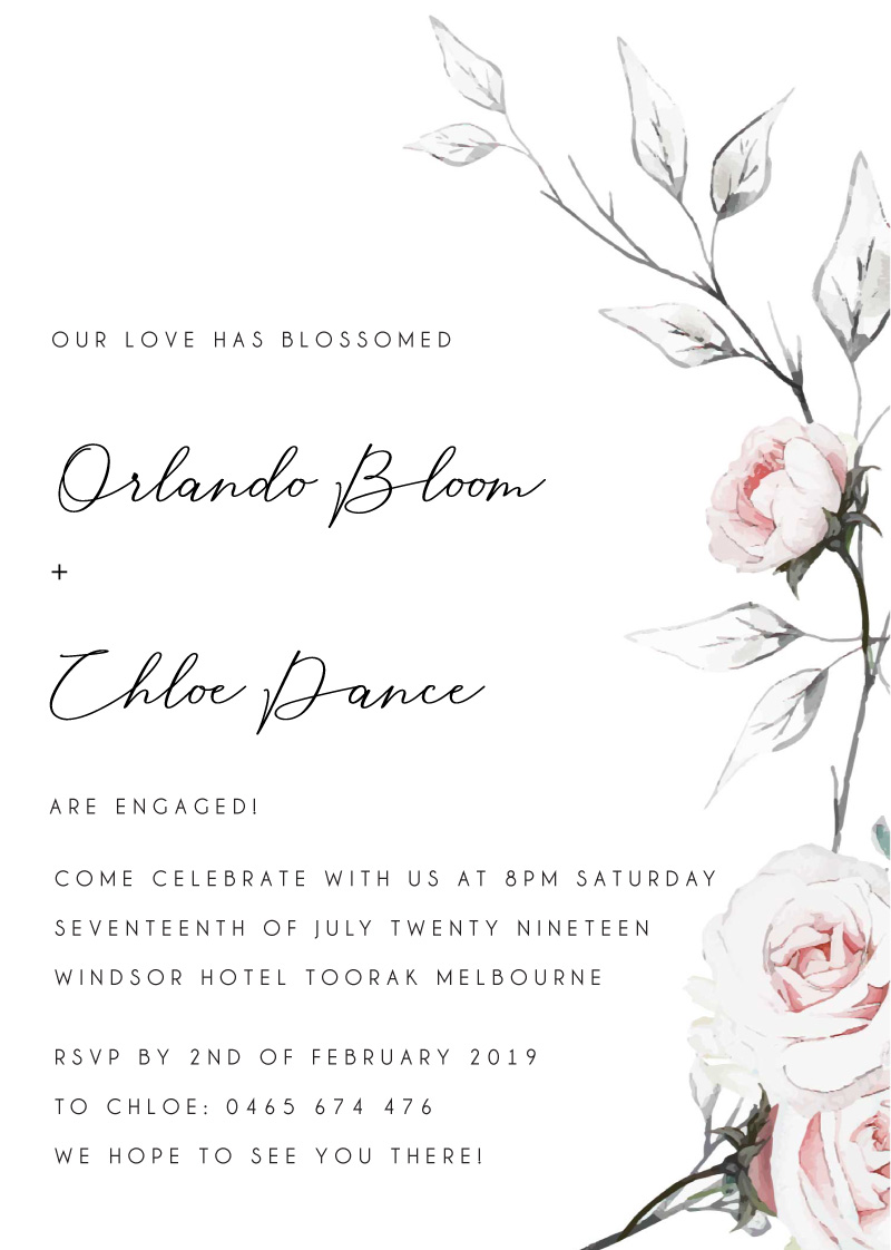 Florescence - Engagement Invitations