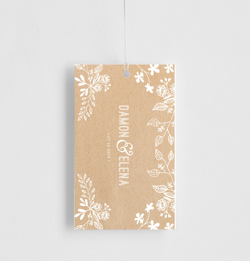 Rustic Floral Sketch - Gift Tags