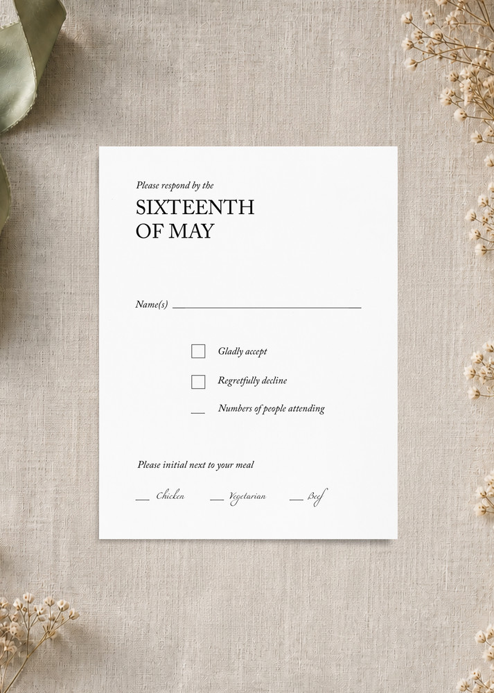 Typography - RSVP Cards