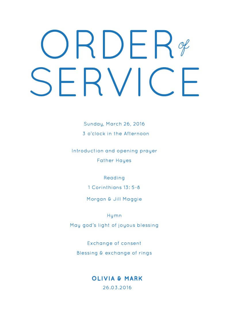 Modern Wedding Programs - Digital Printing design preview