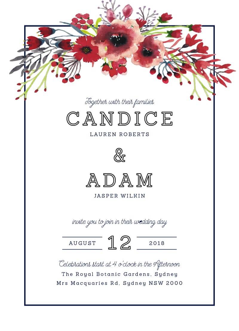 Grand Burgundy - Wedding Invitations