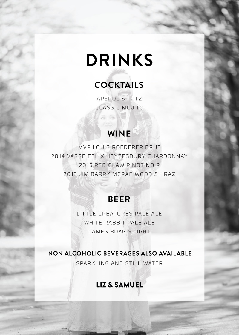 Photocards Wedding Menu - Digital Printing design preview
