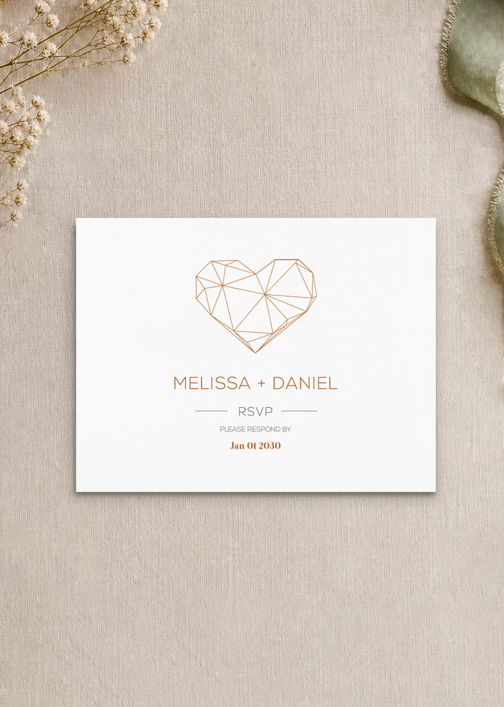 Diamond Love RSVP Cards - Digital Printing design preview