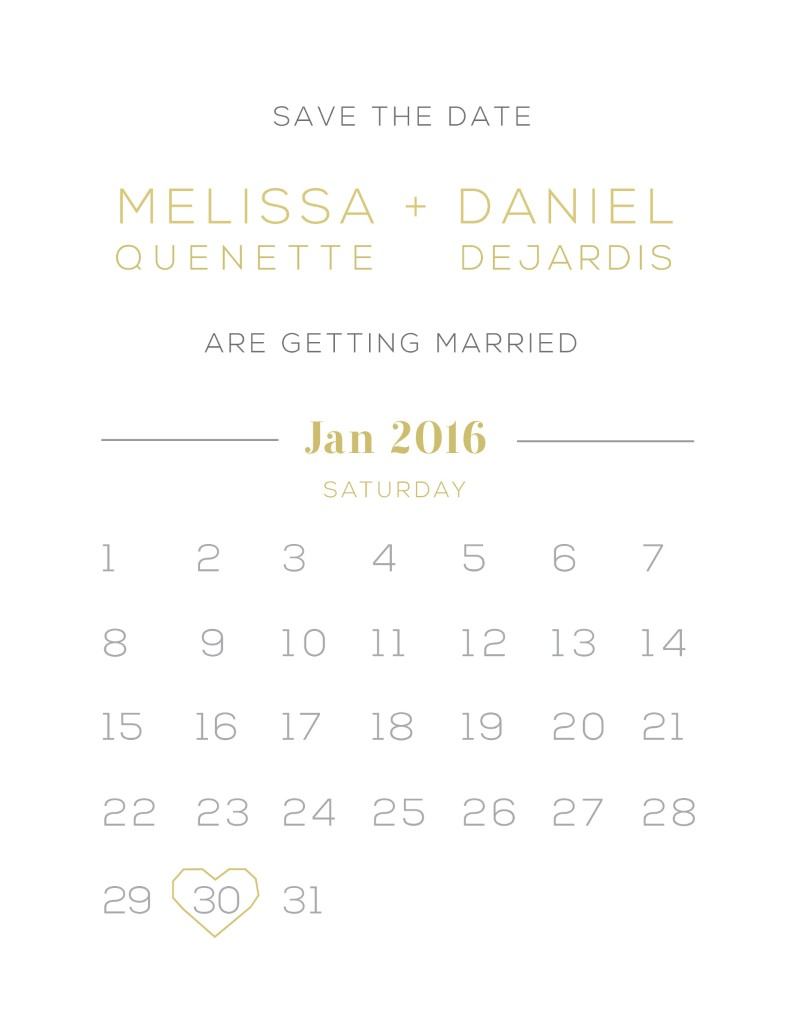 Calendar Save The Date Cards