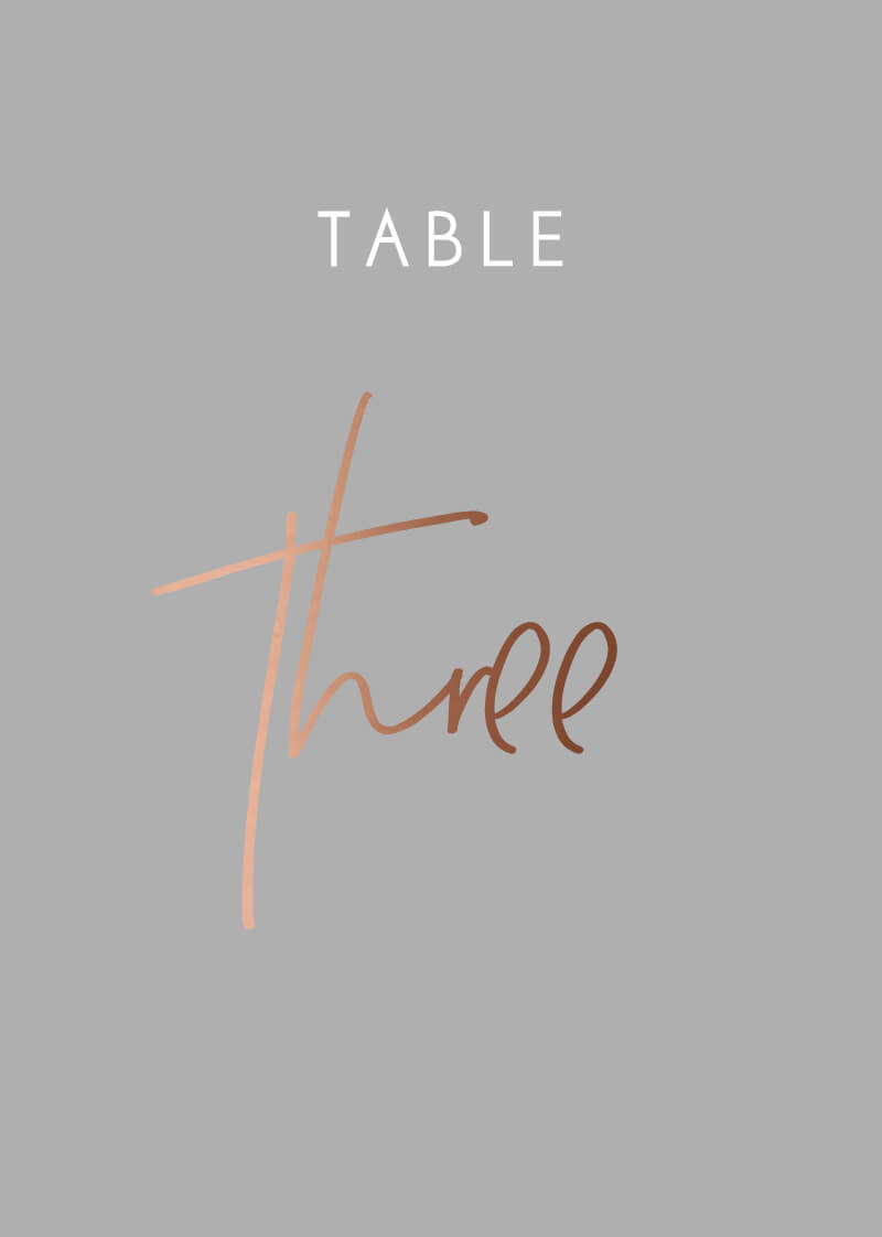 Clair De Lune - Table Numbers