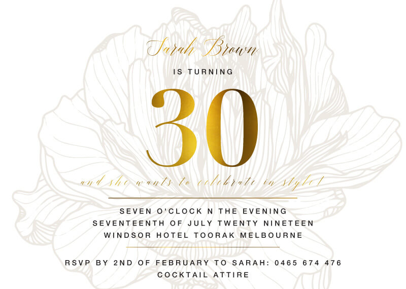 Wild Flower - Birthday Invitations