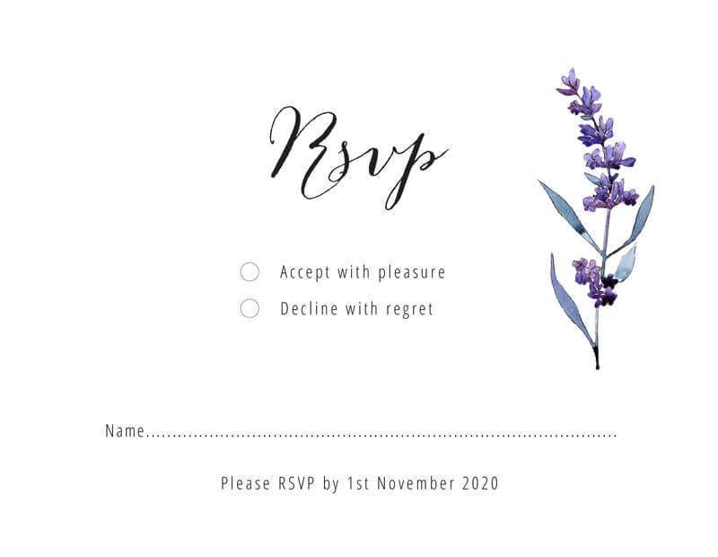 Lavendula - RSVP Cards