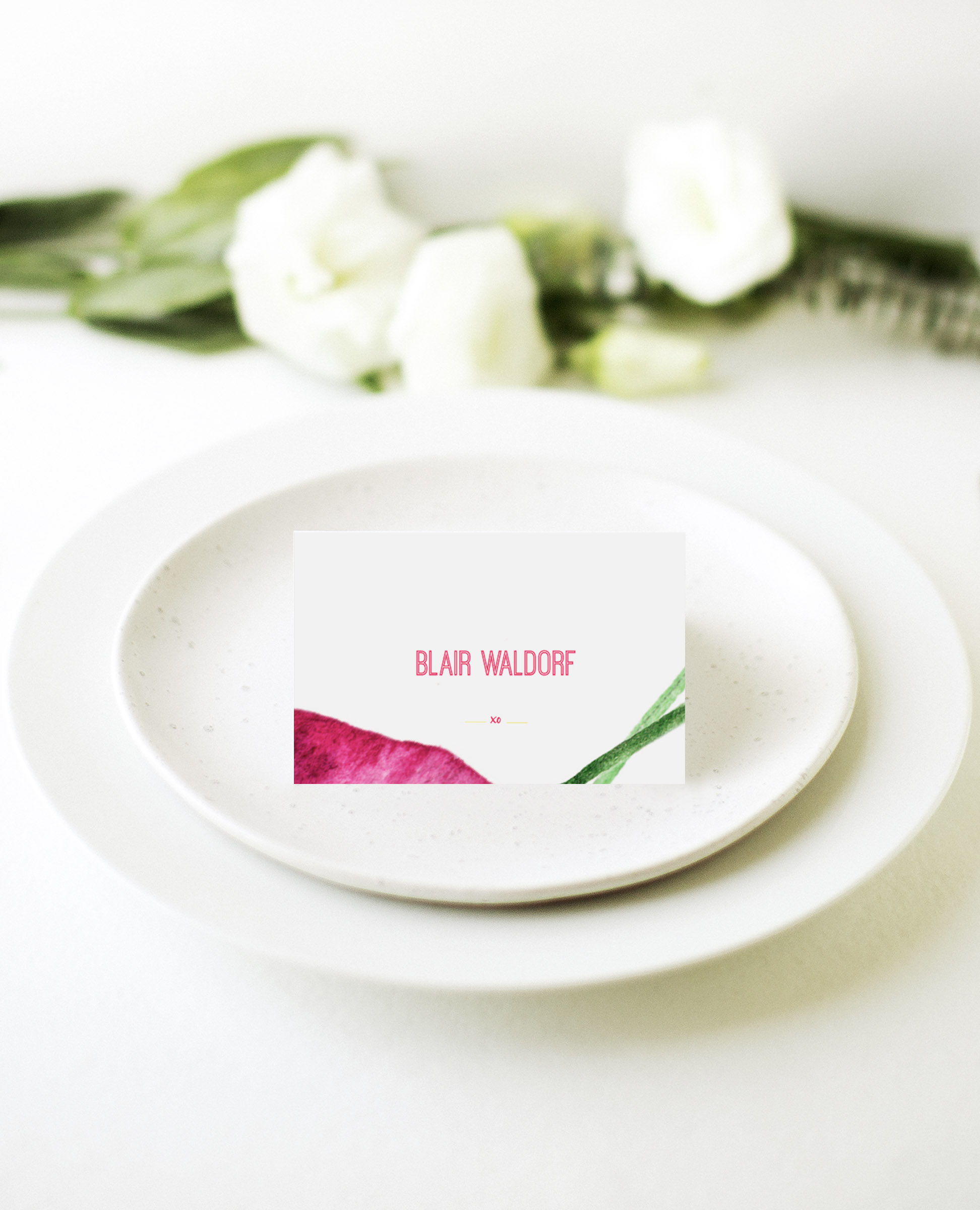 Party Like Serena Wedding Place Cards - Digital Printing design preview