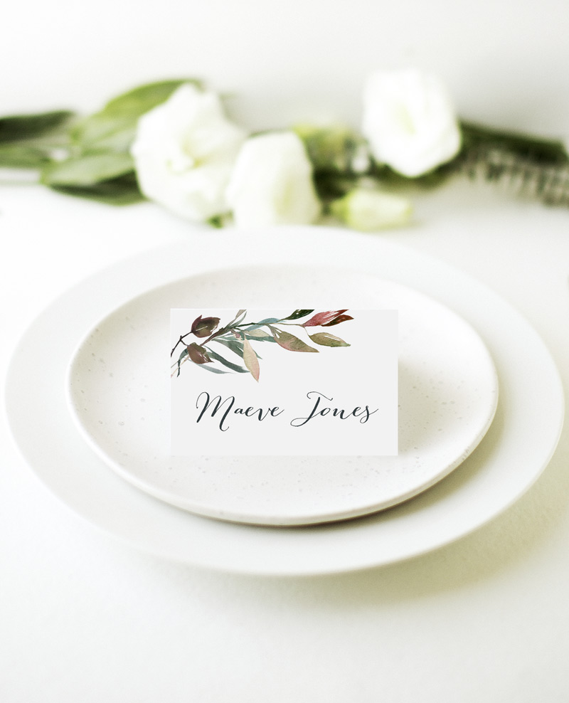 Melaleuca Wedding Place Cards - Digital Printing design preview