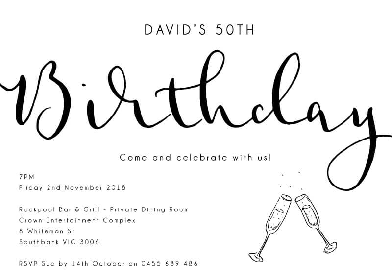 Ink and Nib Birthday - Birthday Invitations