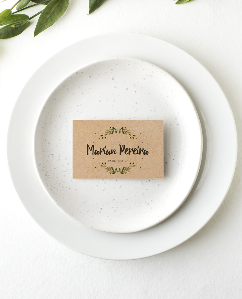 Rustic Garden Wedding Place Cards - Digital Printing design preview