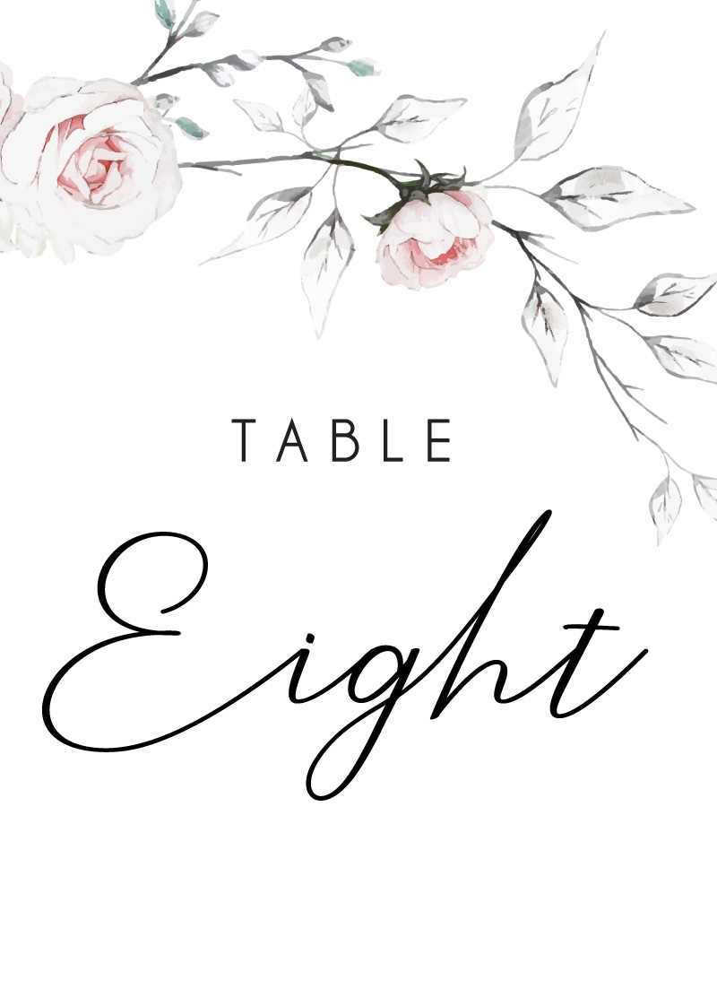 Florescence - Table Numbers