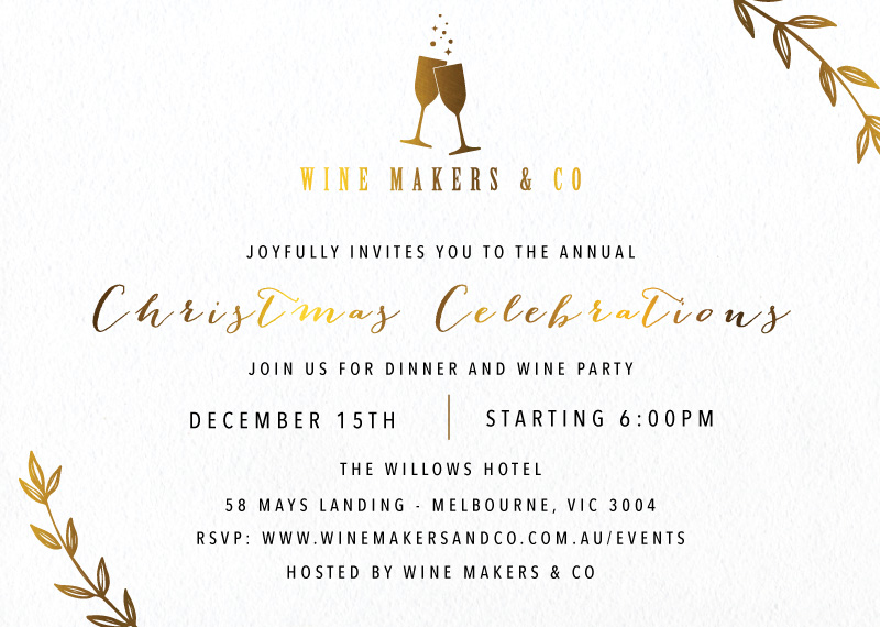 Bubbly - Christmas Party Invitations