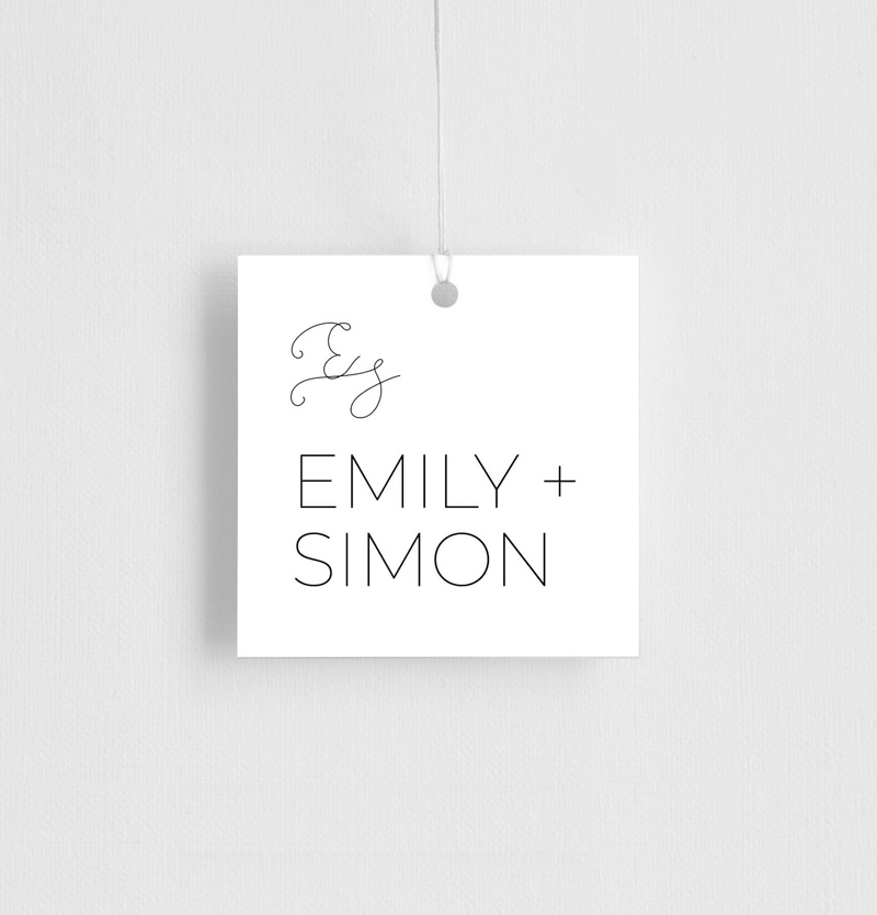 Minimalist Black and White - Gift Tags