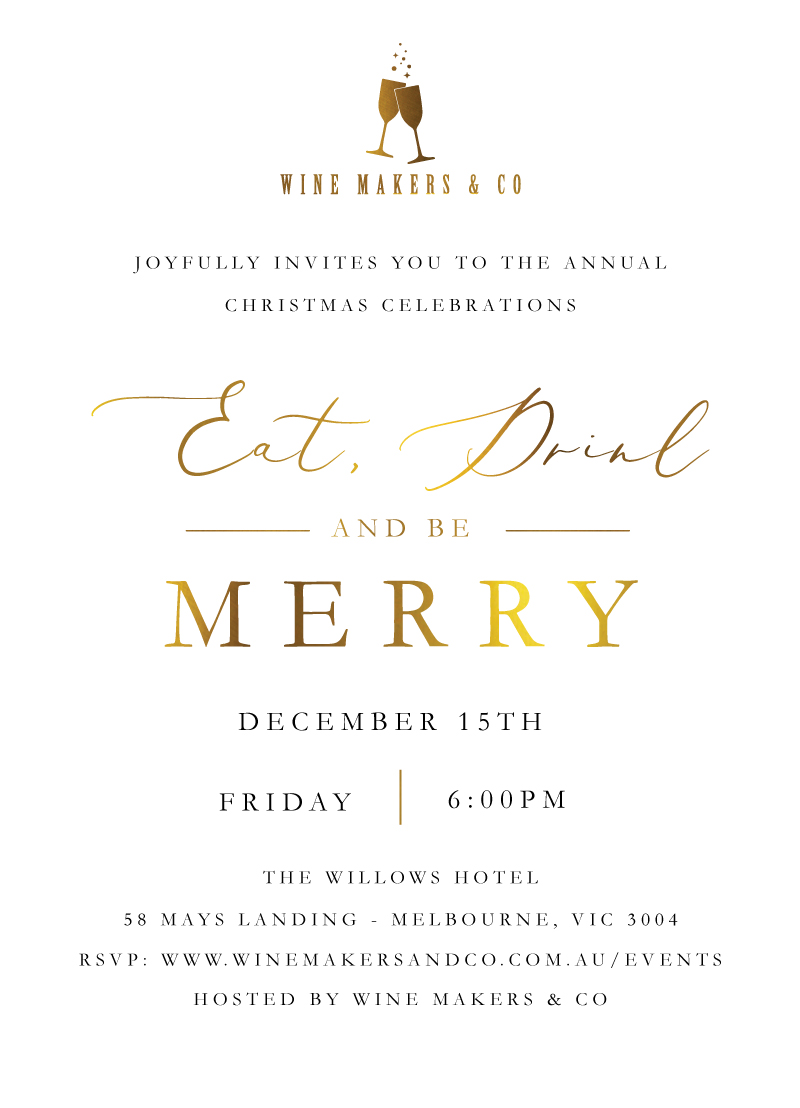Merry and Bright - Christmas Party Invitations
