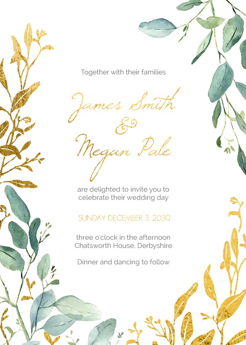 Botanical Geo wedding invitation design from Paperlust.