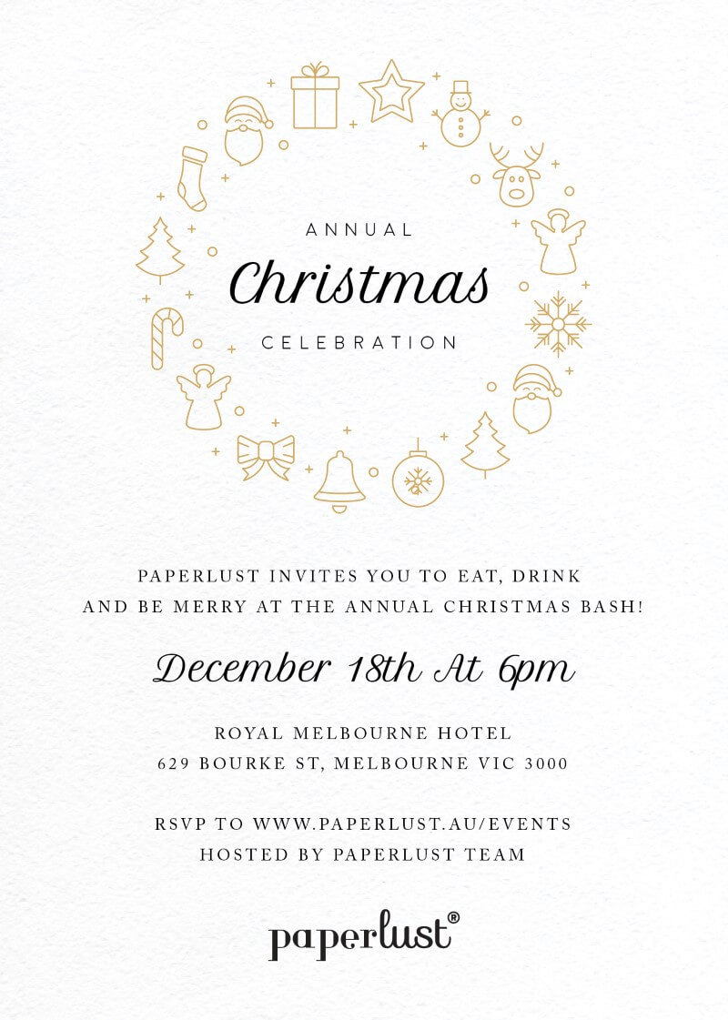 A Christmas Feast - Christmas Party Invitations