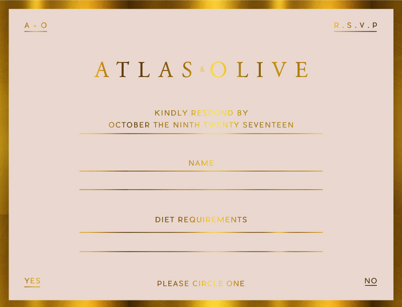 Atlas RSVP Cards - Metallic Prints design preview