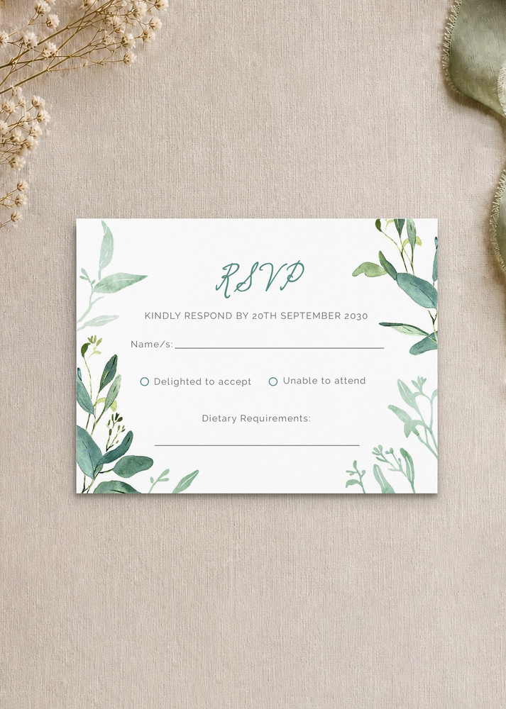 Botanical Geo - RSVP Cards