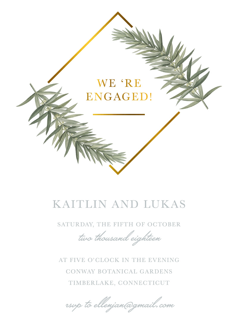 Diamond Branch - Engagement Invitations