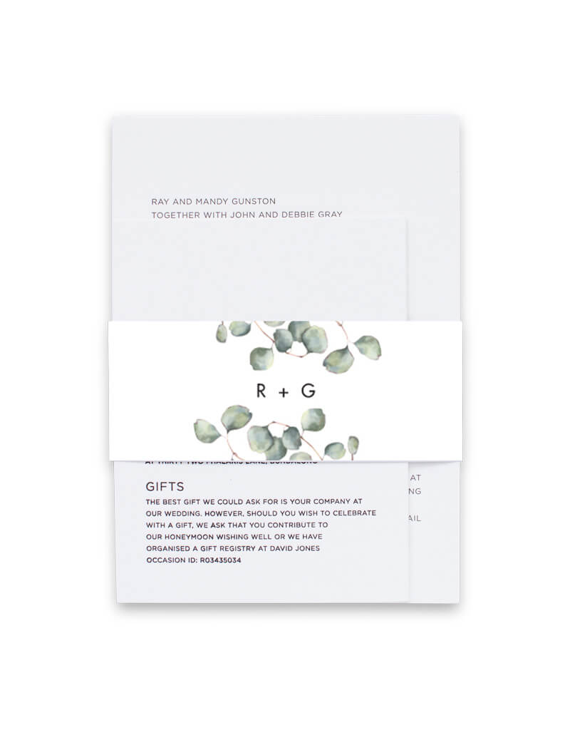 Eucalyptus Estate Belly Bands - Flat Foil design preview