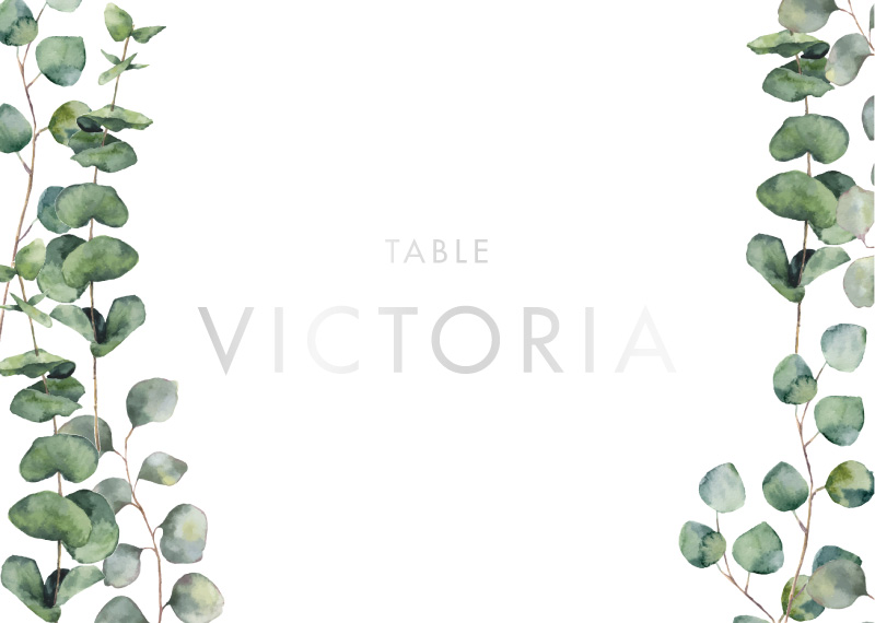 Eucalyptus Estate Table Numbers - Flat Foil design preview