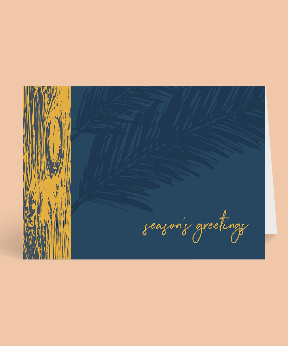 Mod Pine Christmas Cards - Metallic Prints design preview
