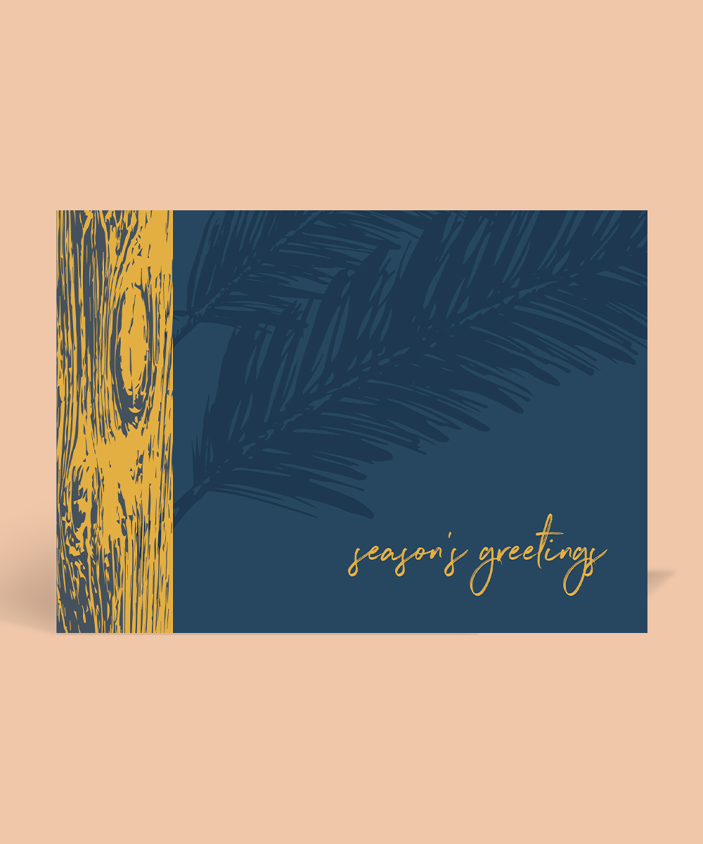 Mod Pine Christmas Cards - Metallic Prints design preview