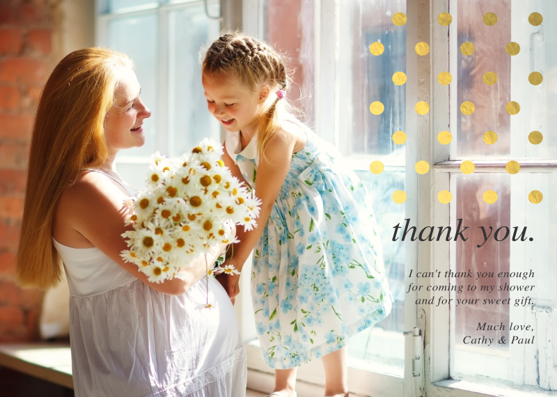 A Sweet Thank You Baby Shower Thank You Cards - Foil Stamp design preview