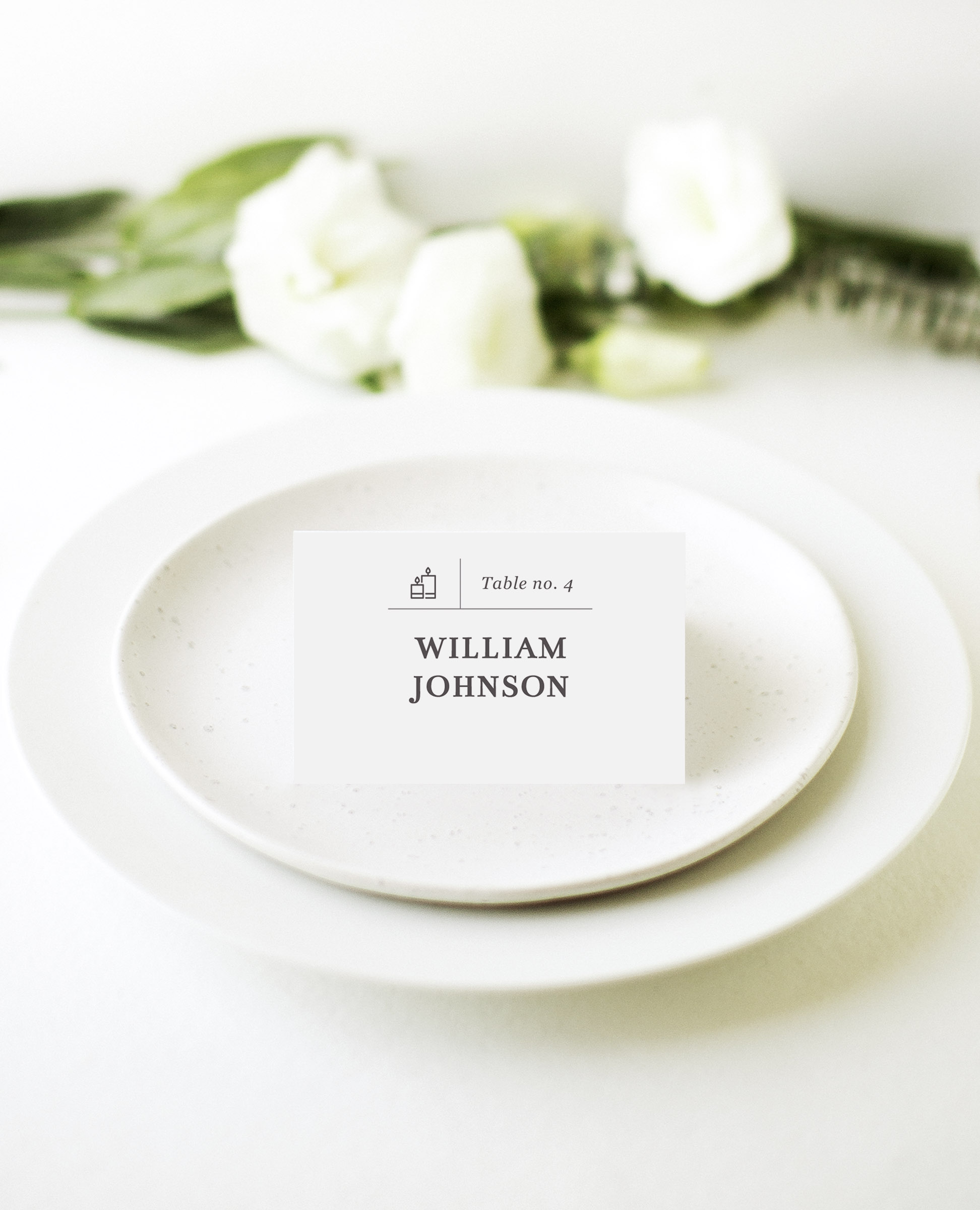 Type On Line Wedding Place Cards - Digital Printing design preview
