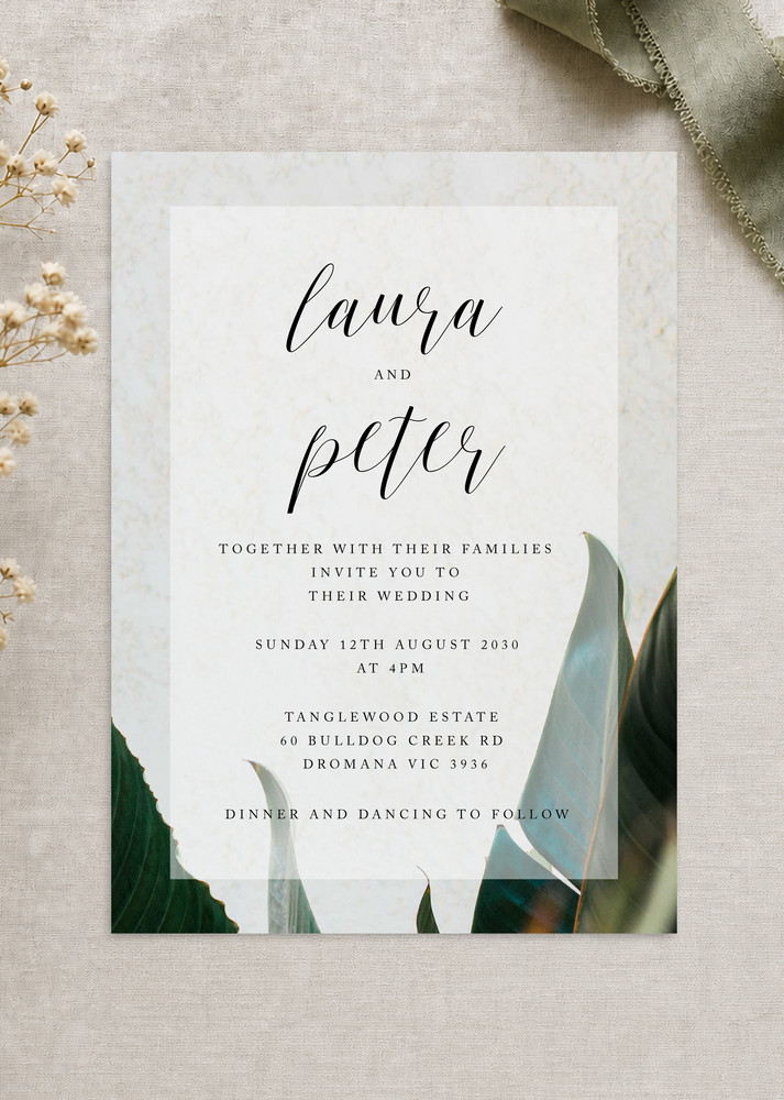 Tropical Leaves - Wedding Invitations