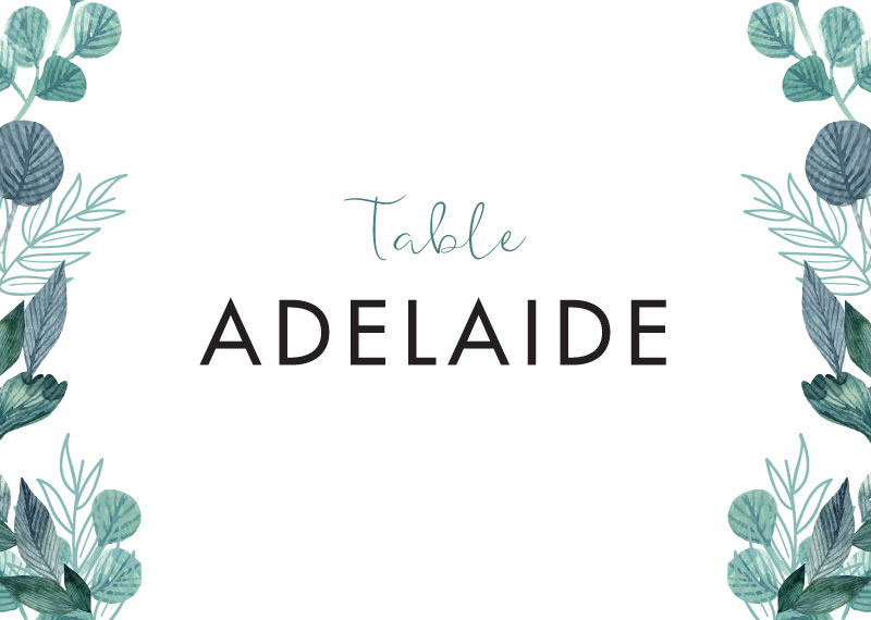 Stylistically Green Table Numbers - Digital Printing design preview