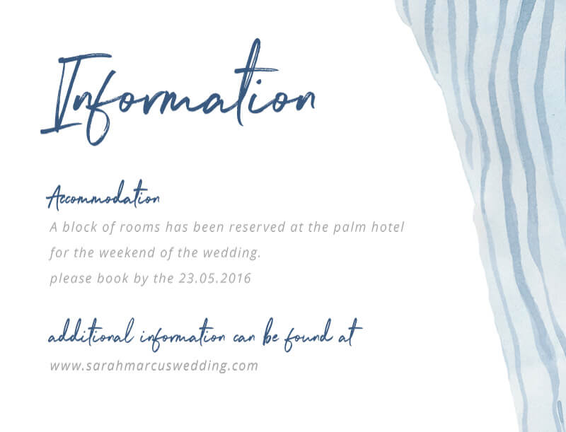 Soft Waves Information Cards - Digital Printing design preview