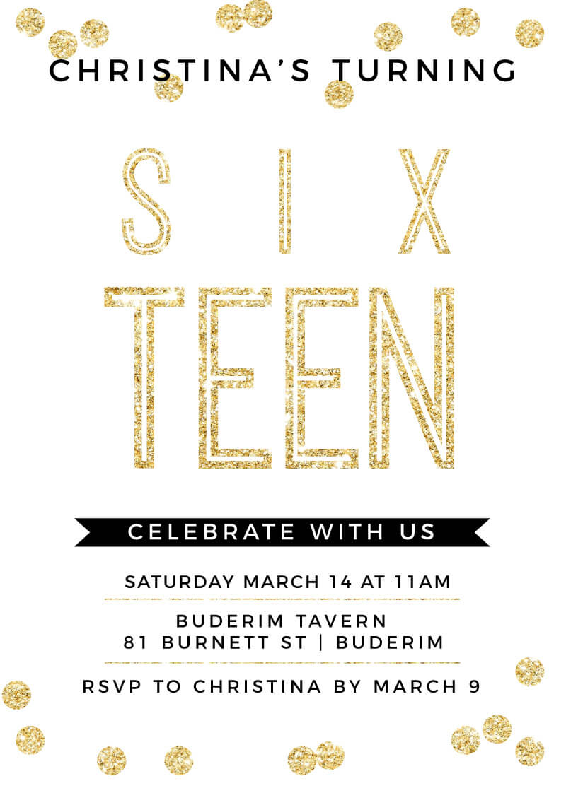 An Event Worth Celebrating Birthday Invitations - Metallic Prints design preview